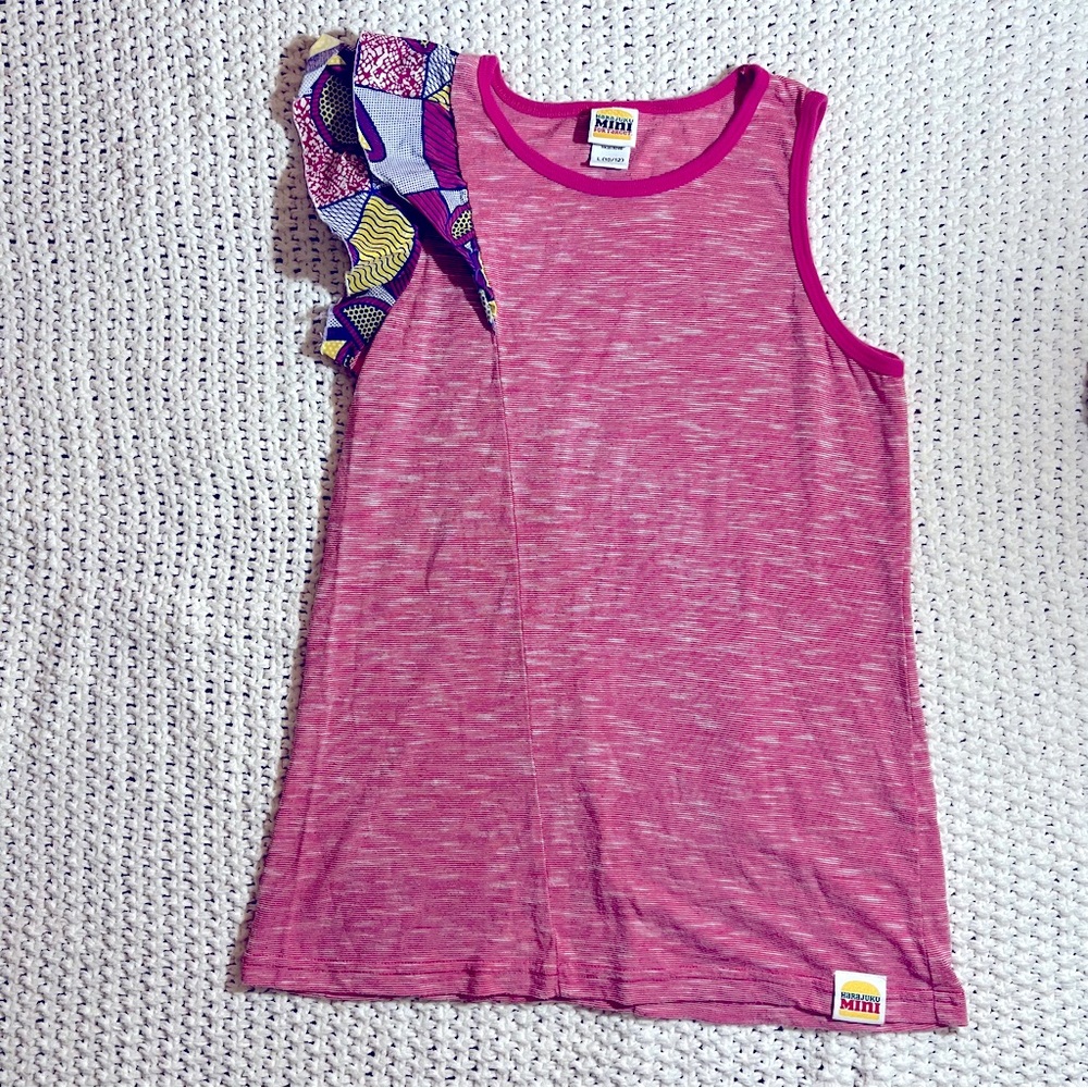 UC Girls Size L Large 10/12 Tank Top Harajuku Mini for Target Pink Ruffles